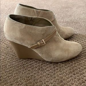 Anne Klein Textures Suede Booties
